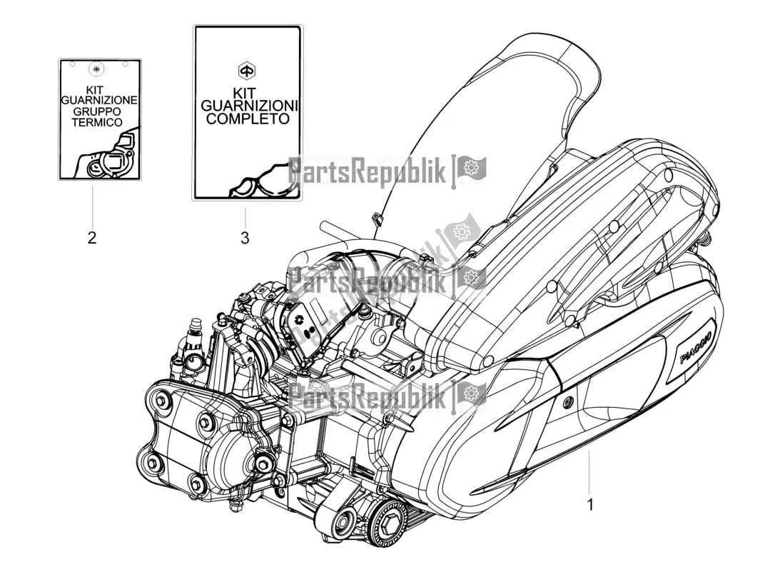 Todas las partes para Ensamblaje Del Motor de Piaggio Beverly 350 4V IE 2018