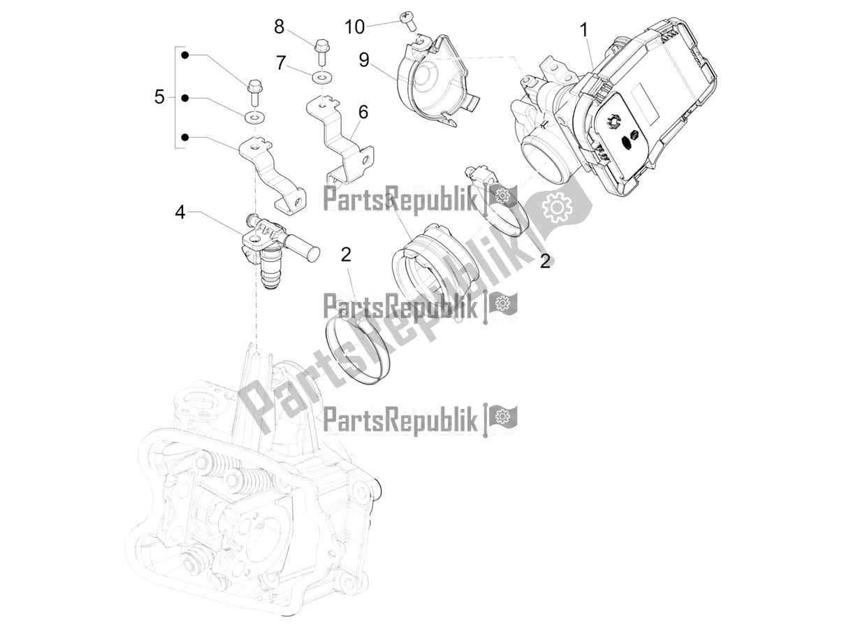 Toutes les pièces pour le Throttle Body - Injector - Induction Joint du Piaggio Beverly 350 4V IE 2018