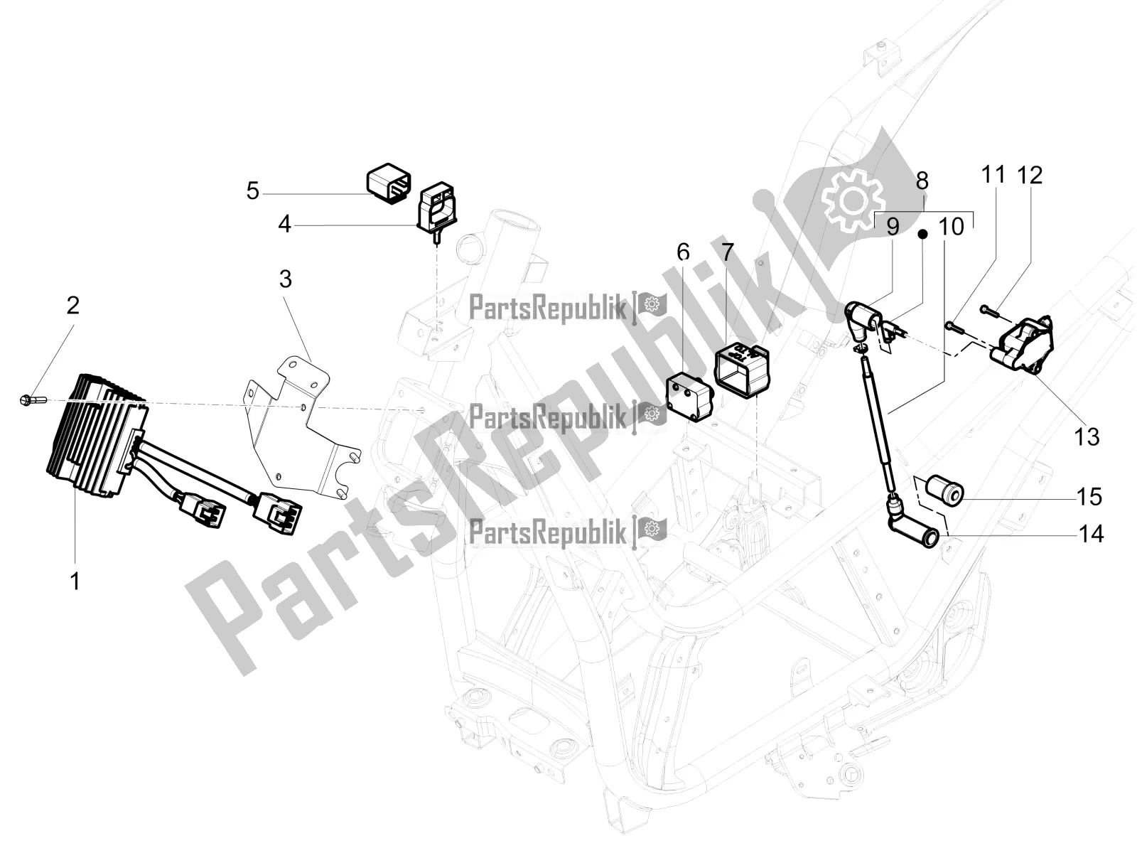 Todas las partes para Reguladores De Voltaje - Unidades De Control Electrónico (ecu) - H. T. Bobina de Piaggio Beverly 350 4V IE 2018