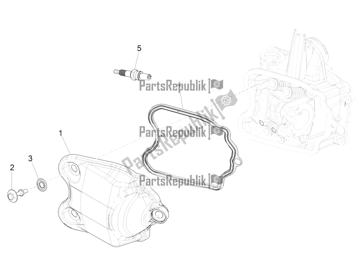 Toutes les pièces pour le Le Couvre-culasse du Piaggio Beverly 350 4V IE 2019