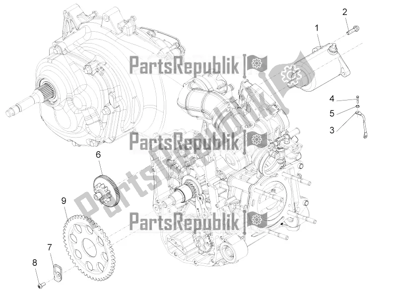 Toutes les pièces pour le Stater - Démarreur électrique du Piaggio Beverly 350 4V IE 2019