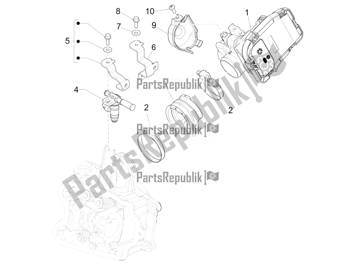 Toutes les pièces pour le Throttle Body - Injector - Induction Joint du Piaggio Beverly 350 4V IE 2019