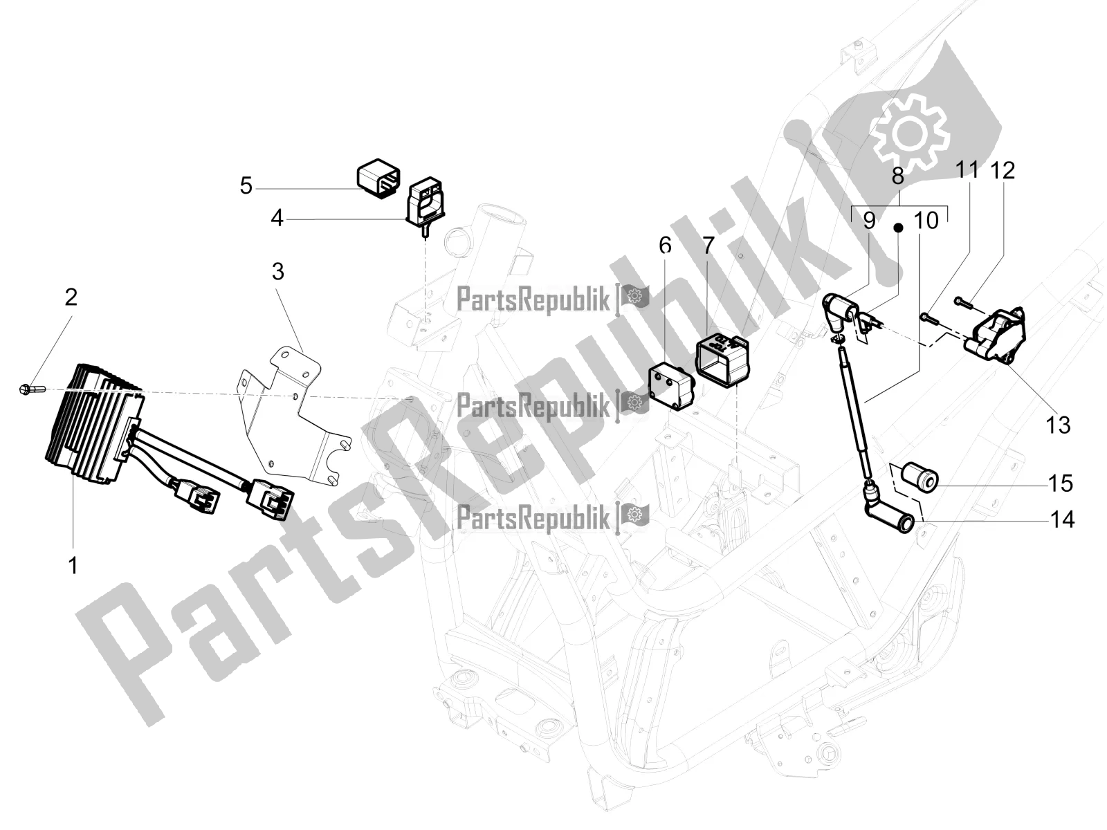 Toutes les pièces pour le Régulateurs De Tension - Unités De Commande électronique (ecu) - H. T. Bobine du Piaggio Beverly 350 4V IE 2019