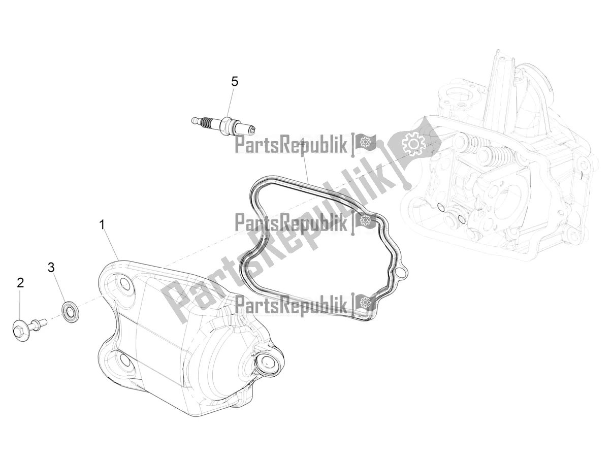 Todas las partes para Cubierta De Tapa De Cilindro de Piaggio Beverly 350 IE ABS 2020