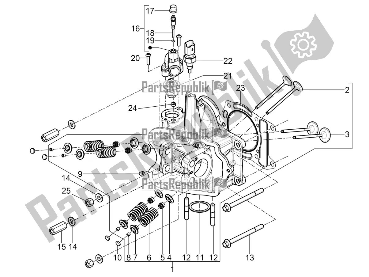 Toutes les pièces pour le Cylinder Head Unit - Valve du Piaggio Beverly 350 IE ABS 2020