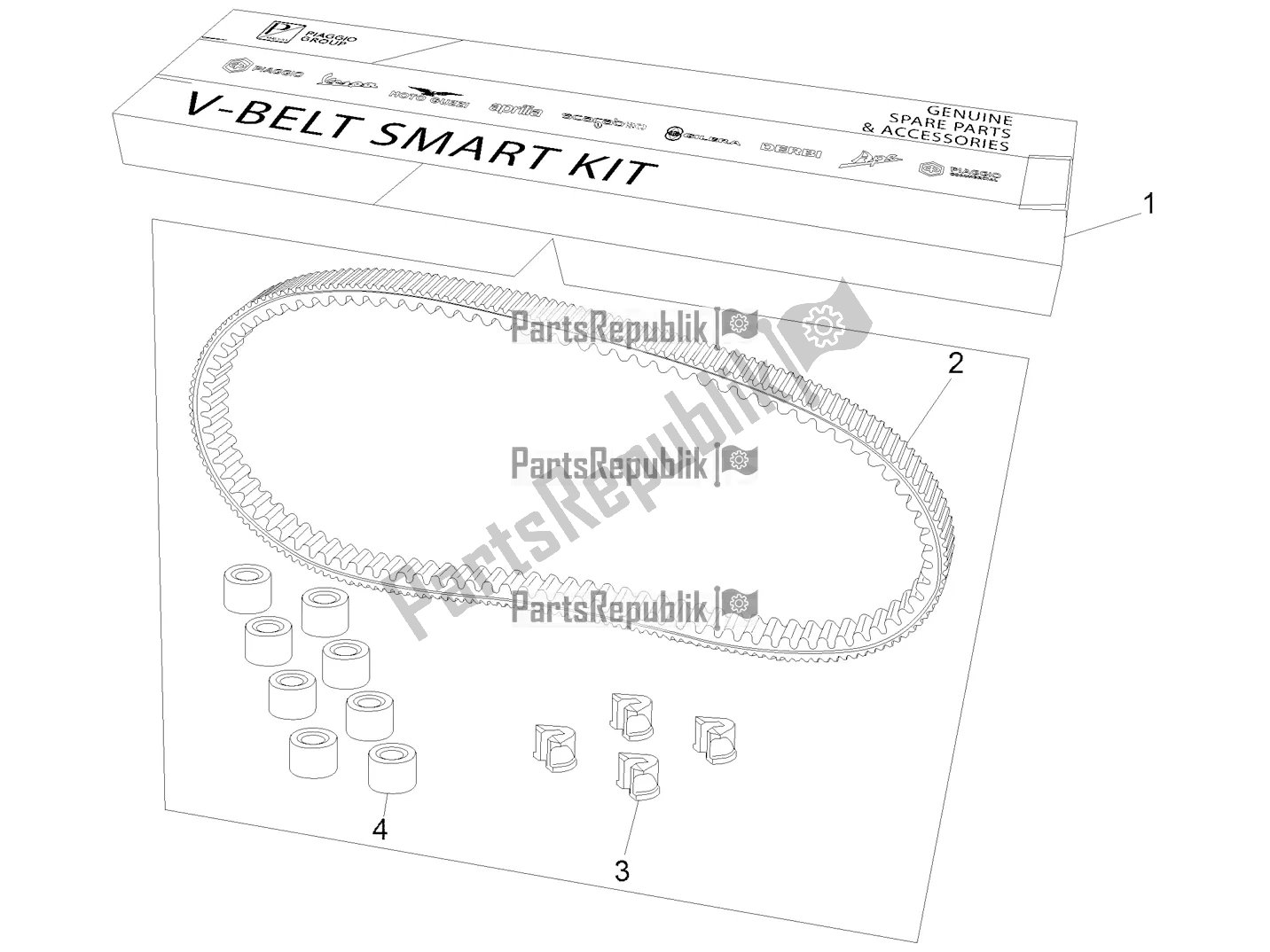 Wszystkie części do Transmission Kit Piaggio Beverly 350 IE ABS 2020