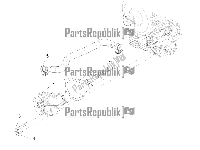 Toutes les pièces pour le Pompe De Refroidissement du Piaggio Beverly 350 IE ABS 2021