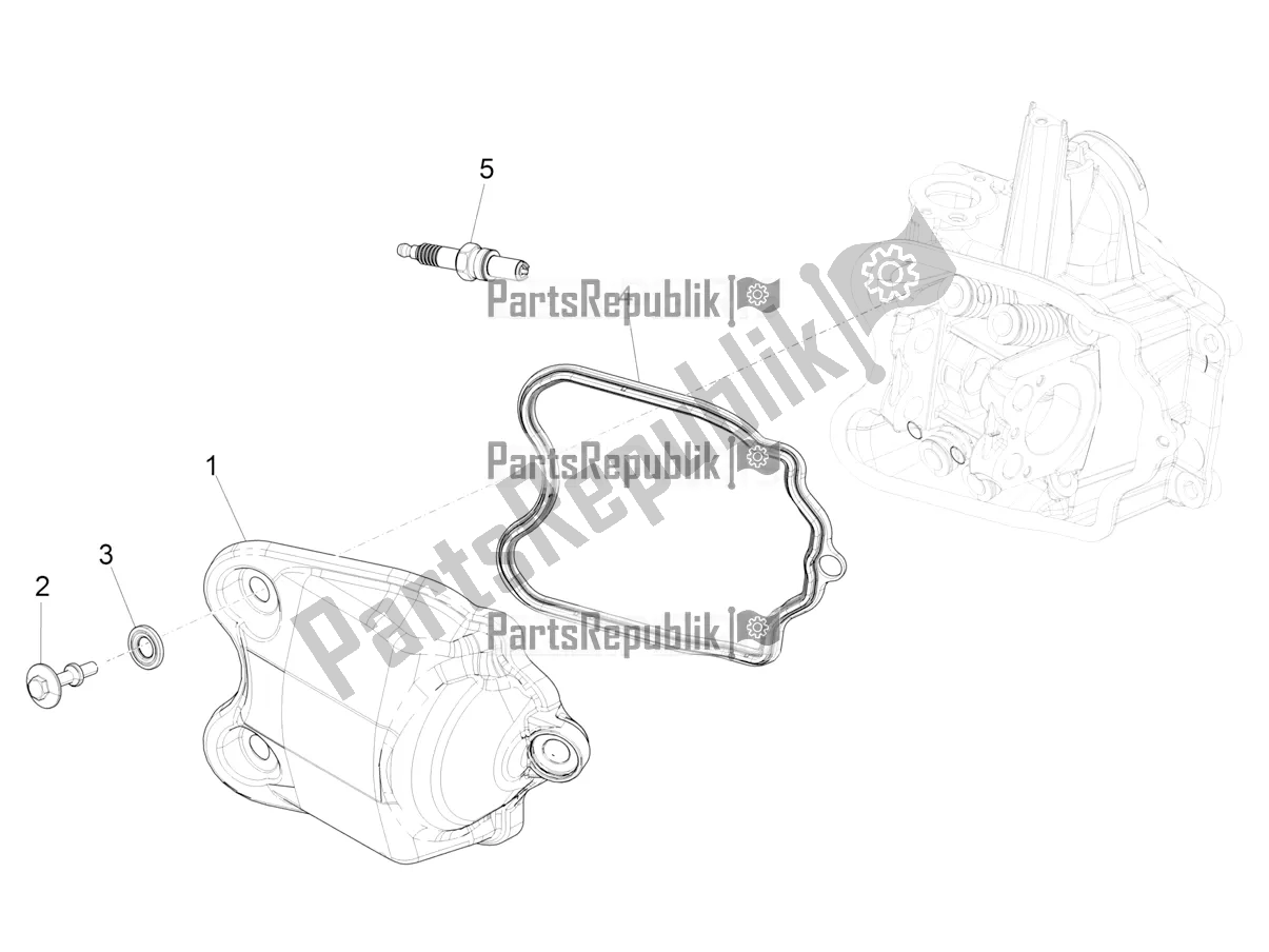 Todas las partes para Cubierta De Tapa De Cilindro de Piaggio Beverly 350 IE ABS 2021