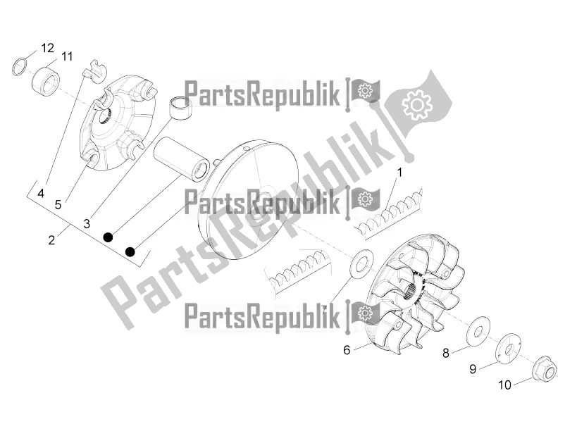 Toutes les pièces pour le Poulie Motrice du Piaggio Beverly 350 IE ABS 2021