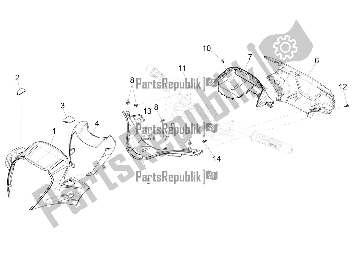 Todas las partes para Coberturas De Manillar de Piaggio Beverly 400 ABS Apac 2021
