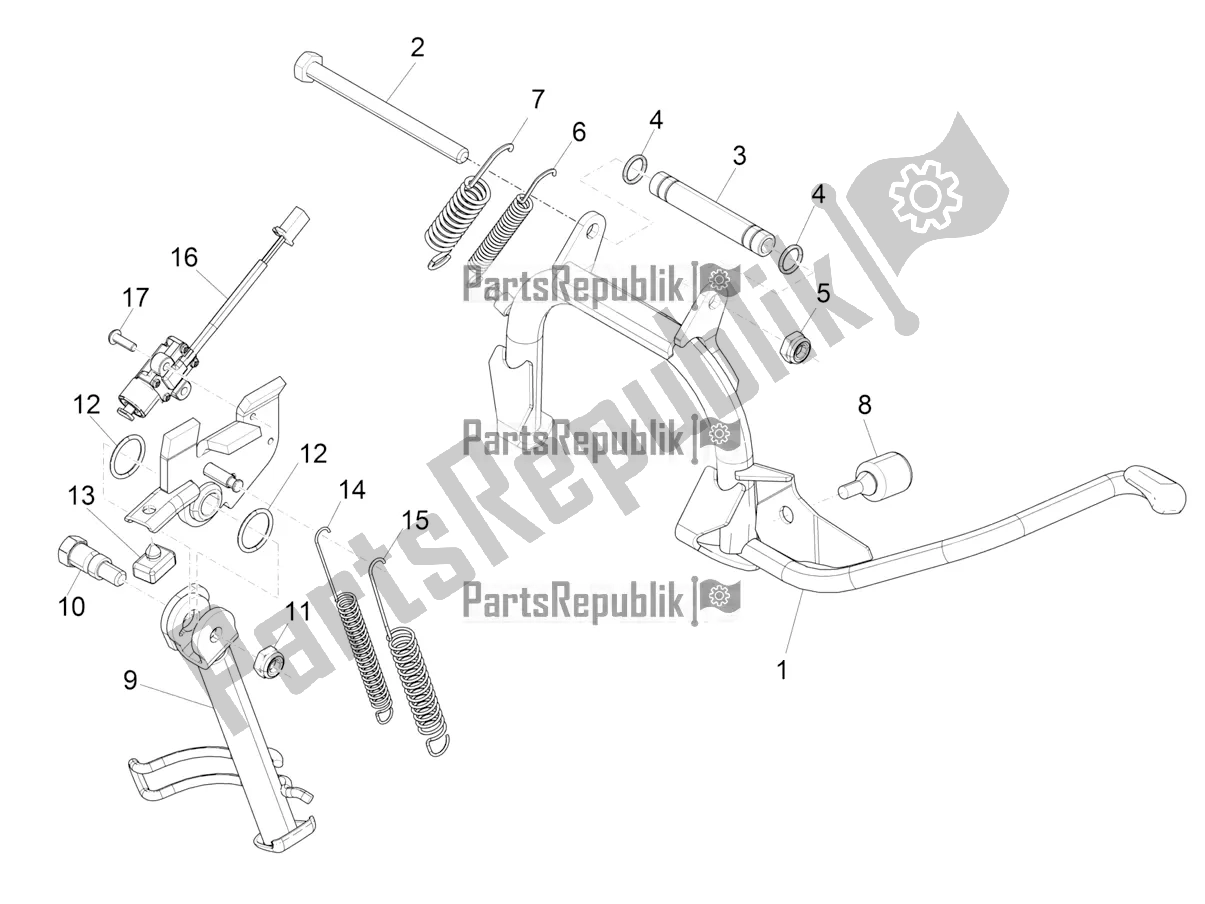 Todas as partes de Suporte / S do Piaggio Beverly 400 ABS Apac 2021