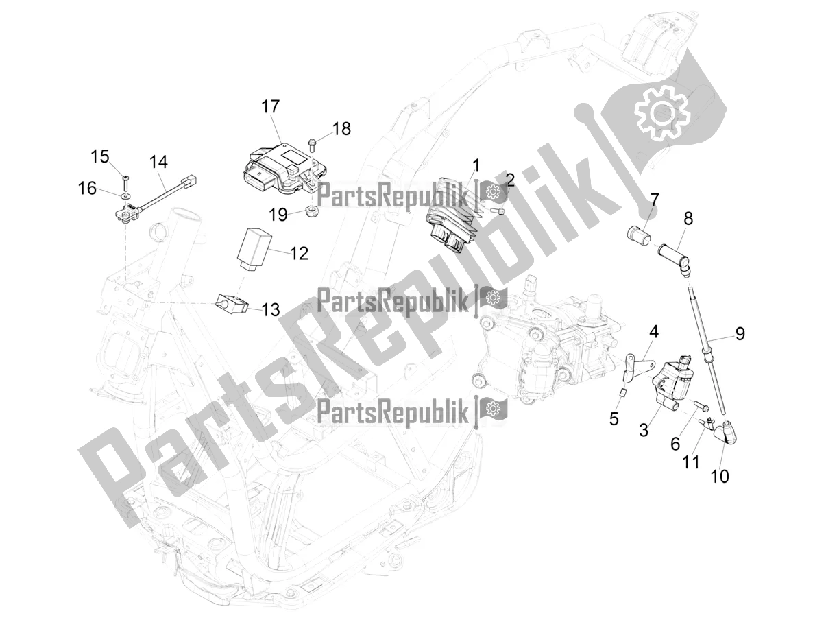 All parts for the Voltage Regulators - Electronic Control Units (ecu) - H. T. Coil of the Piaggio Beverly 400 ABS Apac 2021