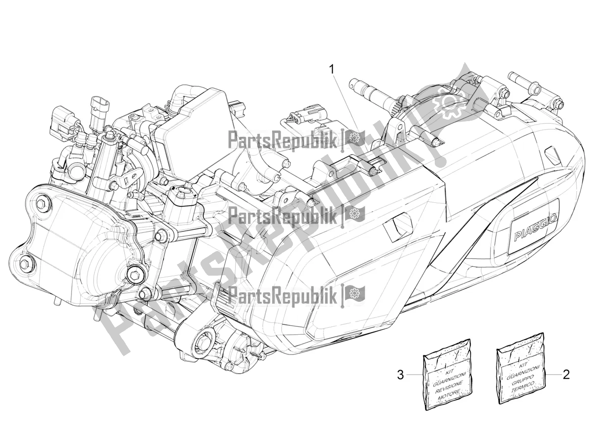 Todas las partes para Ensamblaje Del Motor de Piaggio Beverly 400 ABS Apac 2022