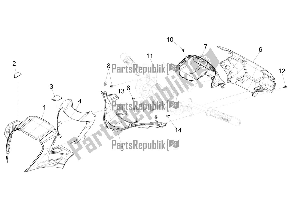 Todas las partes para Coberturas De Manillar de Piaggio Beverly 400 ABS Apac 2022