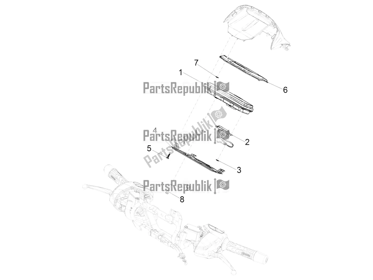 Todas las partes para Combinación De Medidor - Cruscotto de Piaggio Beverly 400 ABS Apac 2022