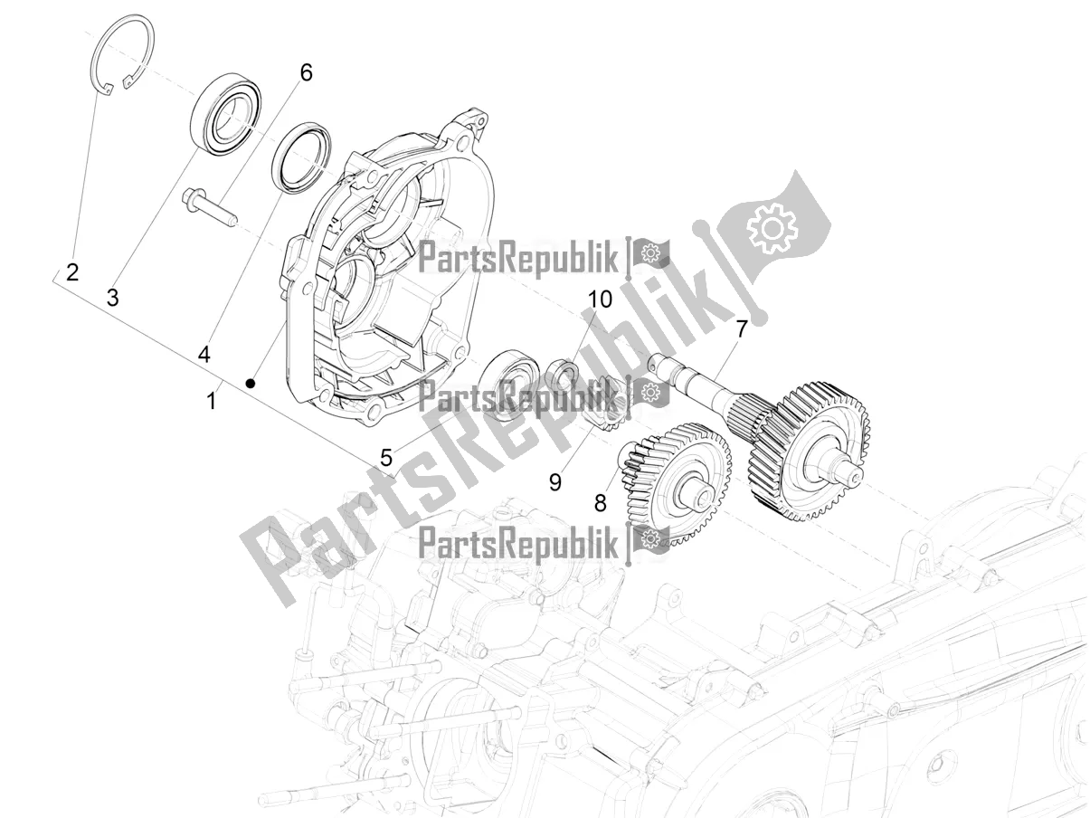 Tutte le parti per il Unità Di Riduzione del Piaggio Beverly 400 ABS Apac 2022