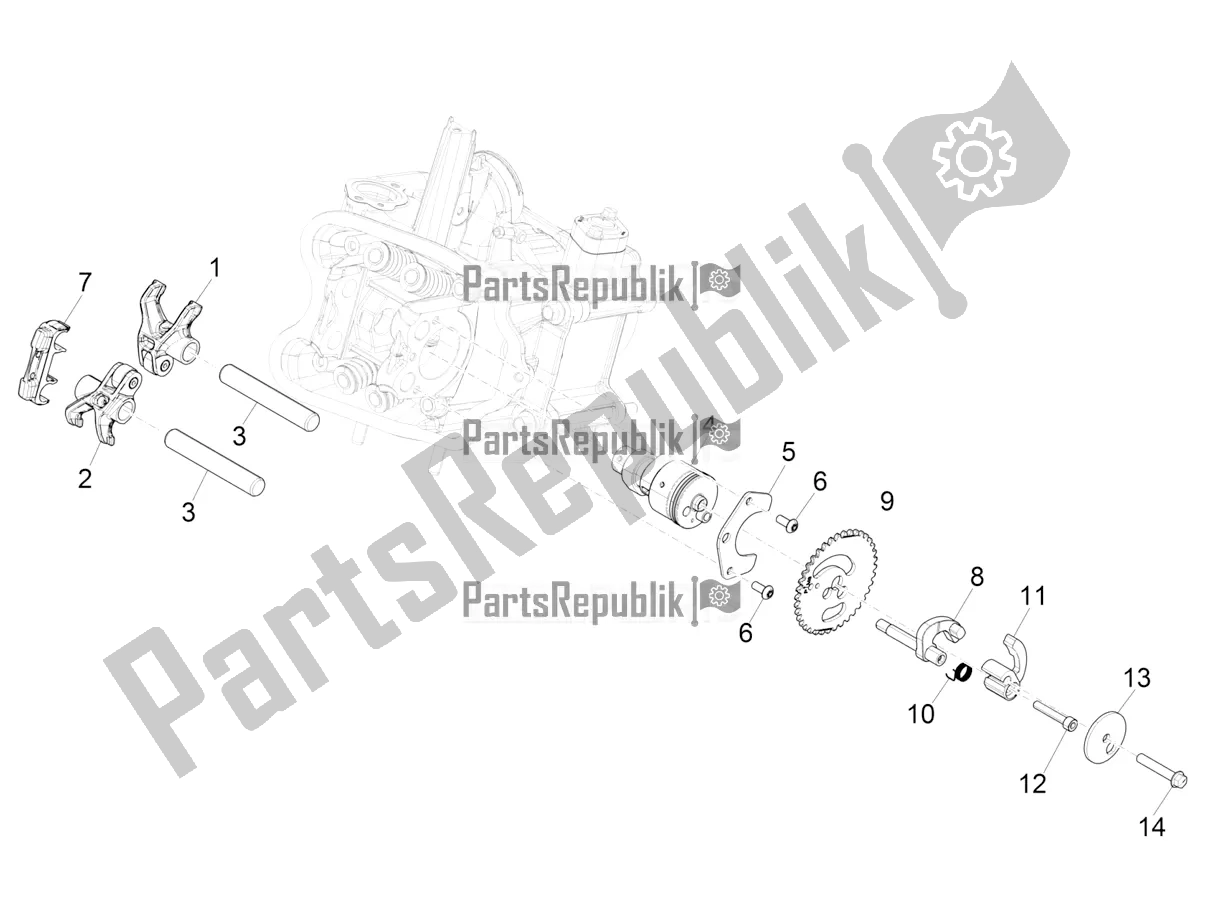 Todas las partes para Unidad De Soporte De Palancas Oscilantes de Piaggio Beverly 400 ABS Apac 2022