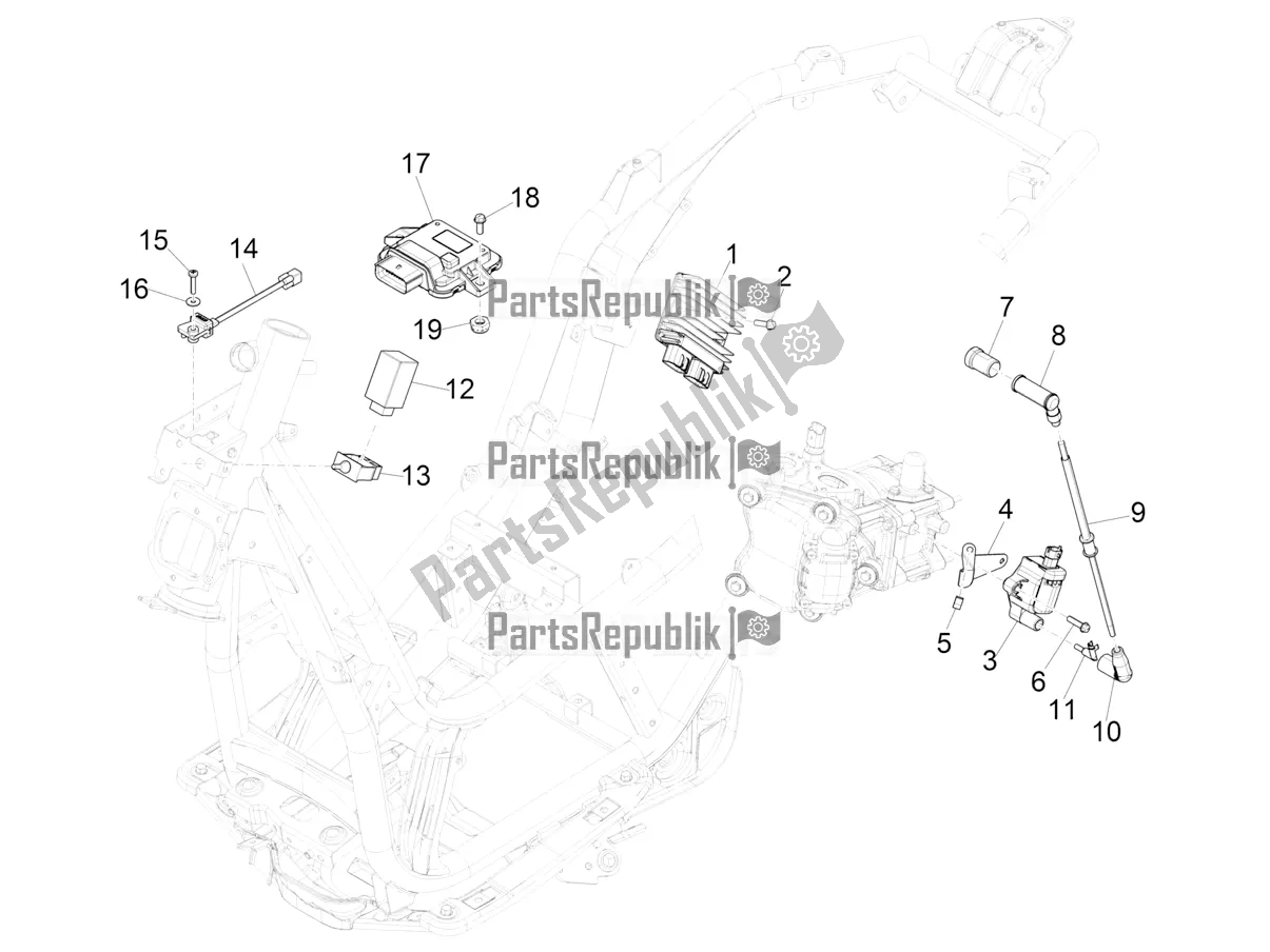 Todas las partes para Reguladores De Voltaje - Unidades De Control Electrónico (ecu) - H. T. Bobina de Piaggio Beverly 400 ABS Apac 2022