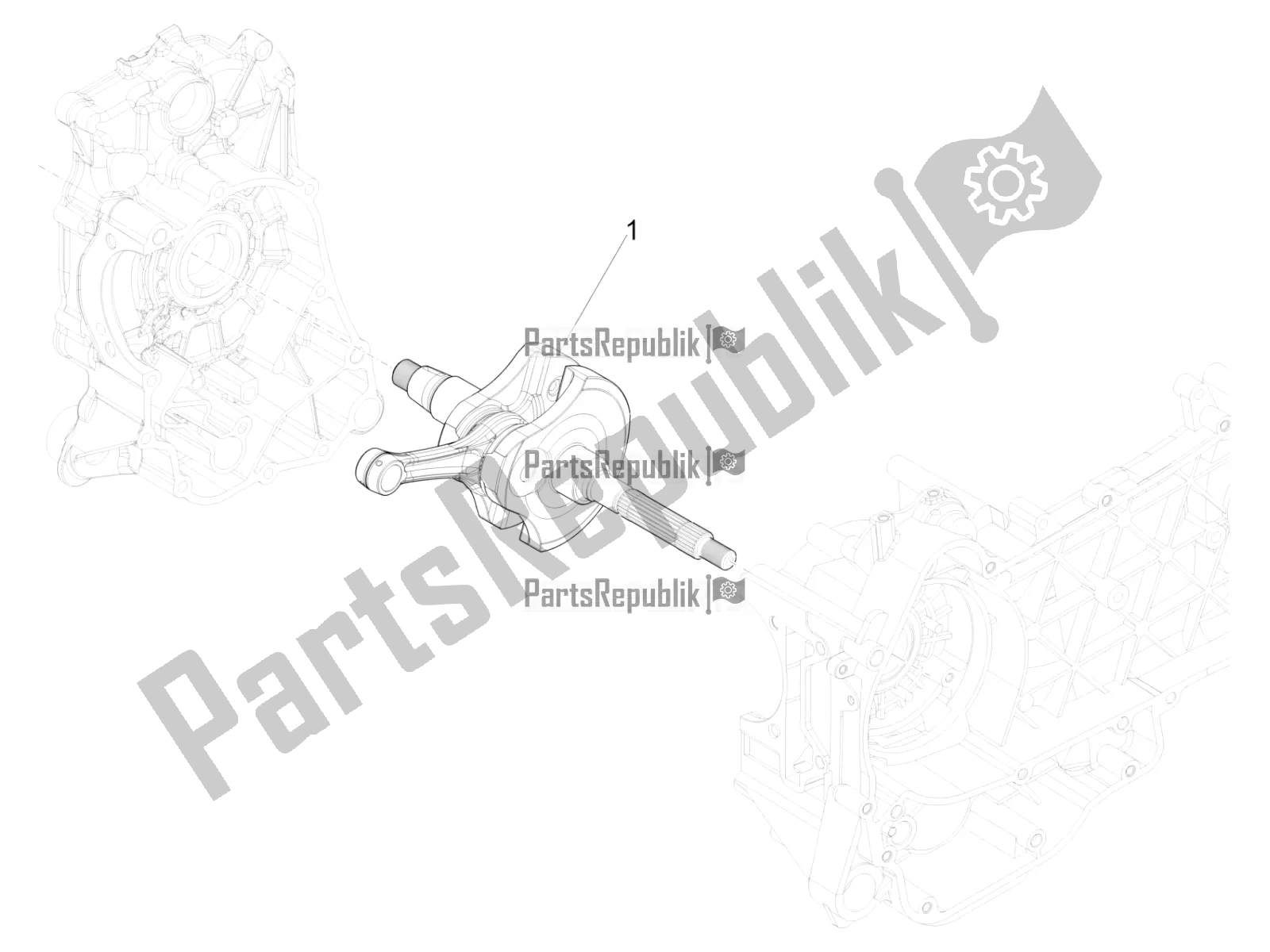 All parts for the Crankshaft of the Piaggio Beverly 400 HPE ABS 2021