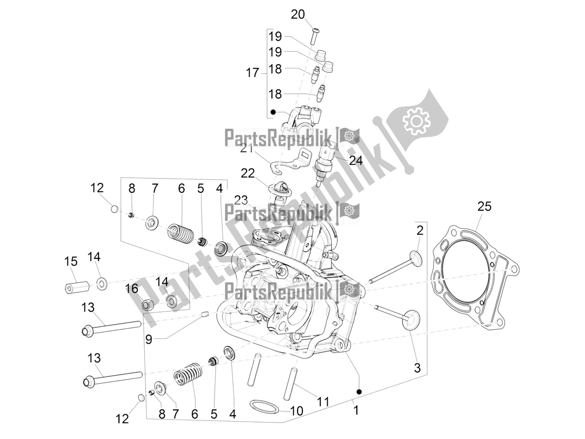 Tutte le parti per il Cylinder Head Unit - Valve del Piaggio Beverly 400 HPE ABS 2021