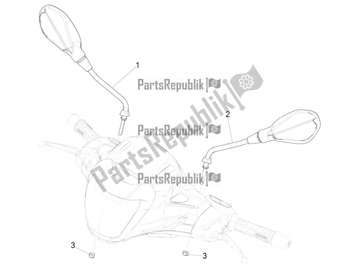 Todas las partes para Espejo / S De Conducción de Piaggio Beverly 400 HPE ABS 2021