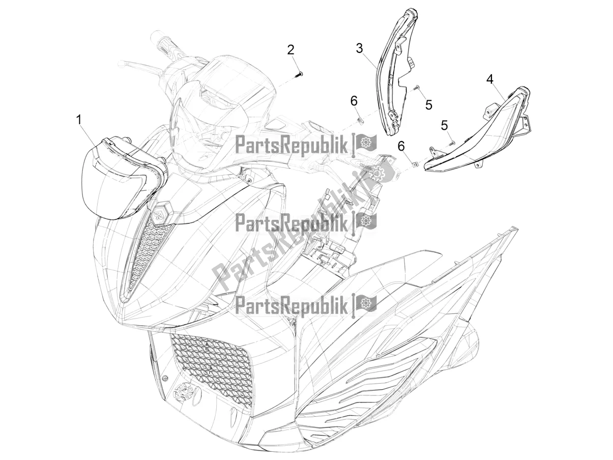 Todas las partes para Faros Delanteros - Luces Intermitentes de Piaggio Beverly 400 HPE ABS 2021