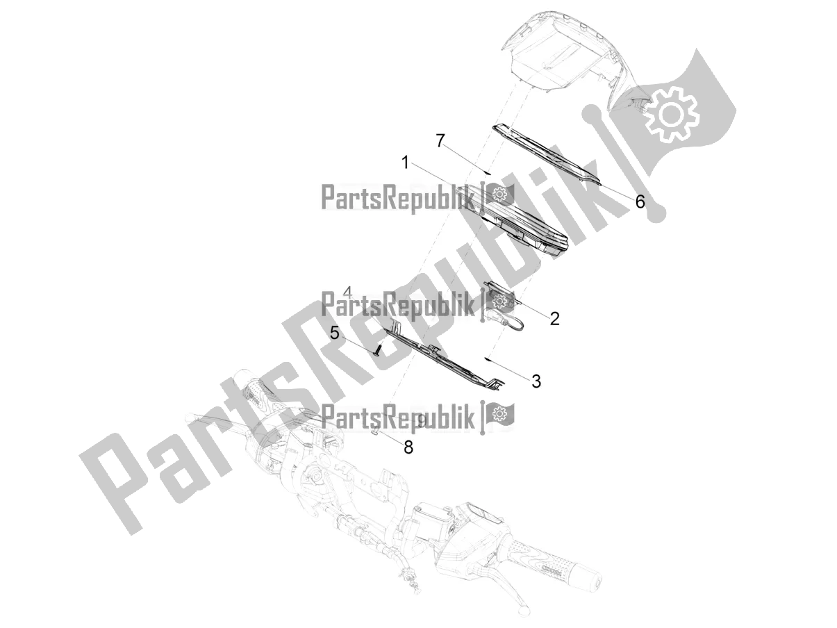 Todas las partes para Combinación De Medidor - Cruscotto de Piaggio Beverly 400 HPE ABS 2021
