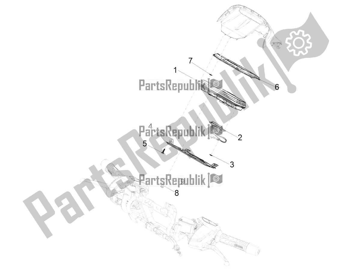 All parts for the Meter Combination - Cruscotto of the Piaggio Beverly 400 HPE ABS 2021