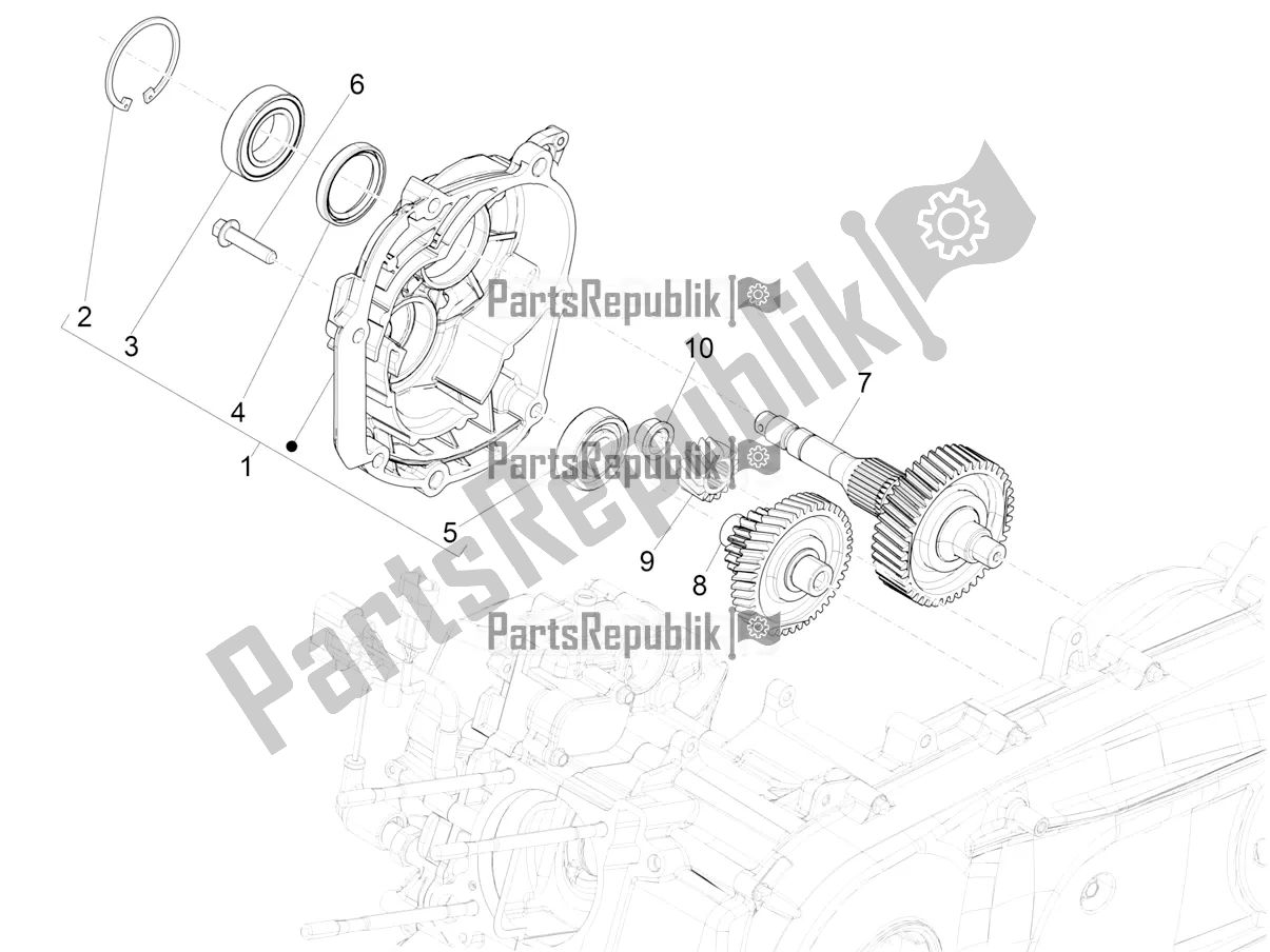 Todas as partes de Unidade De Redução do Piaggio Beverly 400 HPE ABS 2021