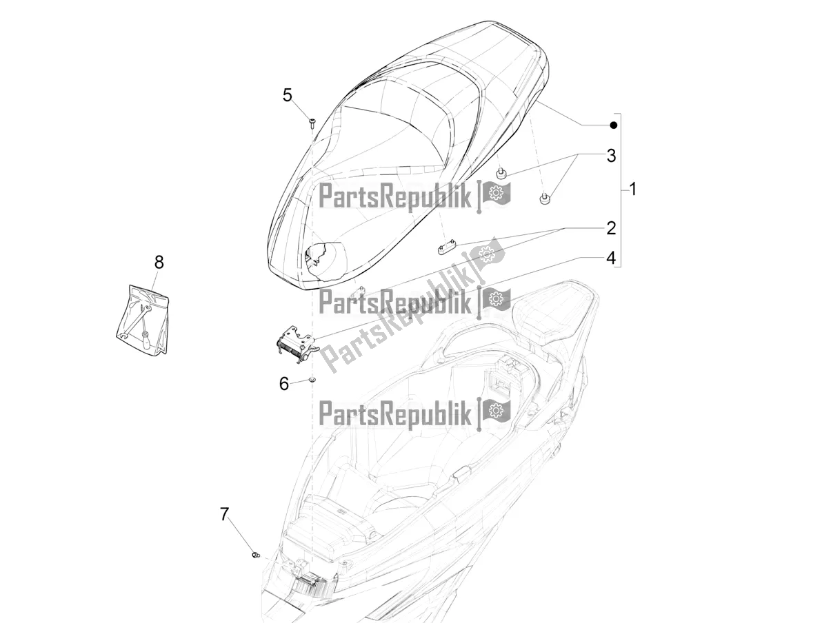 Todas las partes para Silla De Montar / Asientos de Piaggio Beverly 400 HPE ABS 2021