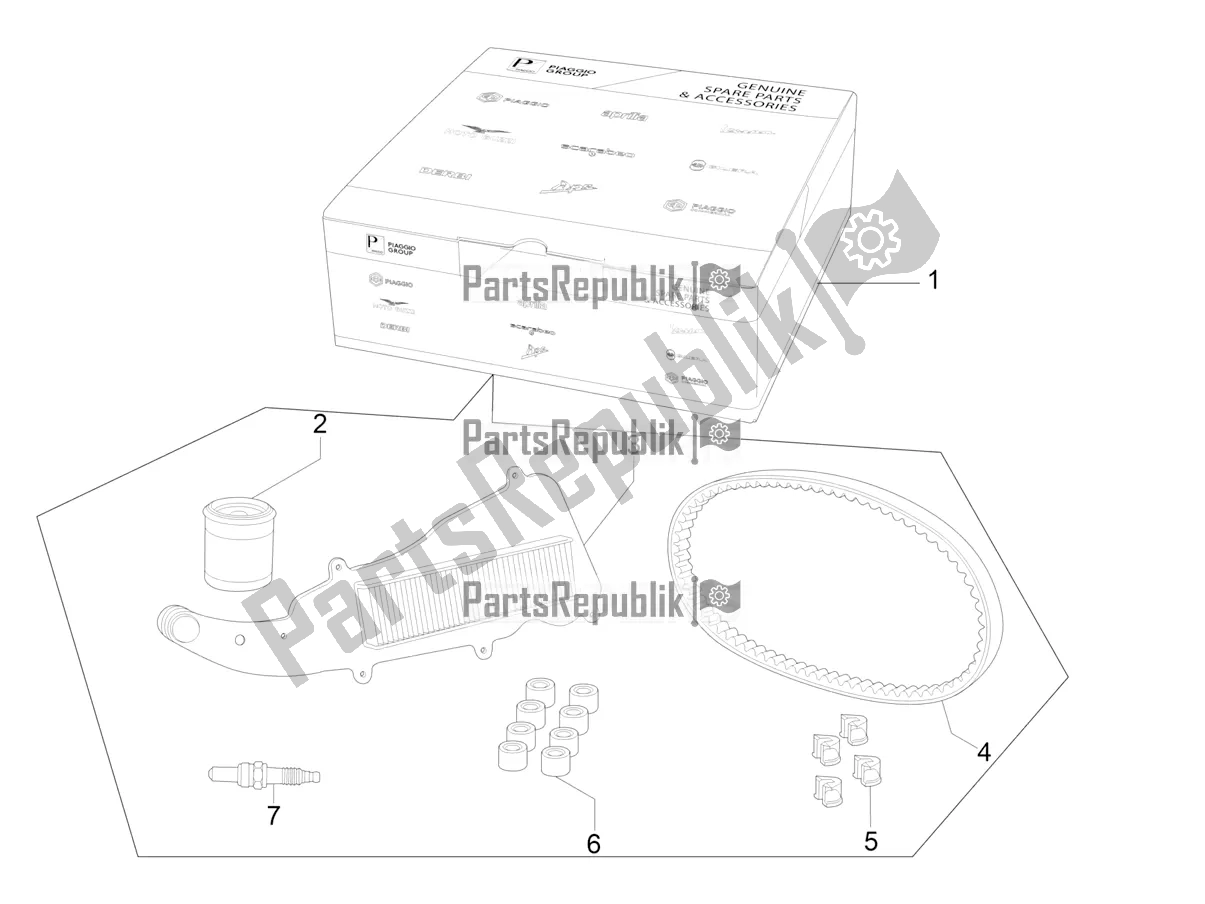 All parts for the Complete Wear And Maintenance Kit of the Piaggio Beverly 400 HPE ABS 2022