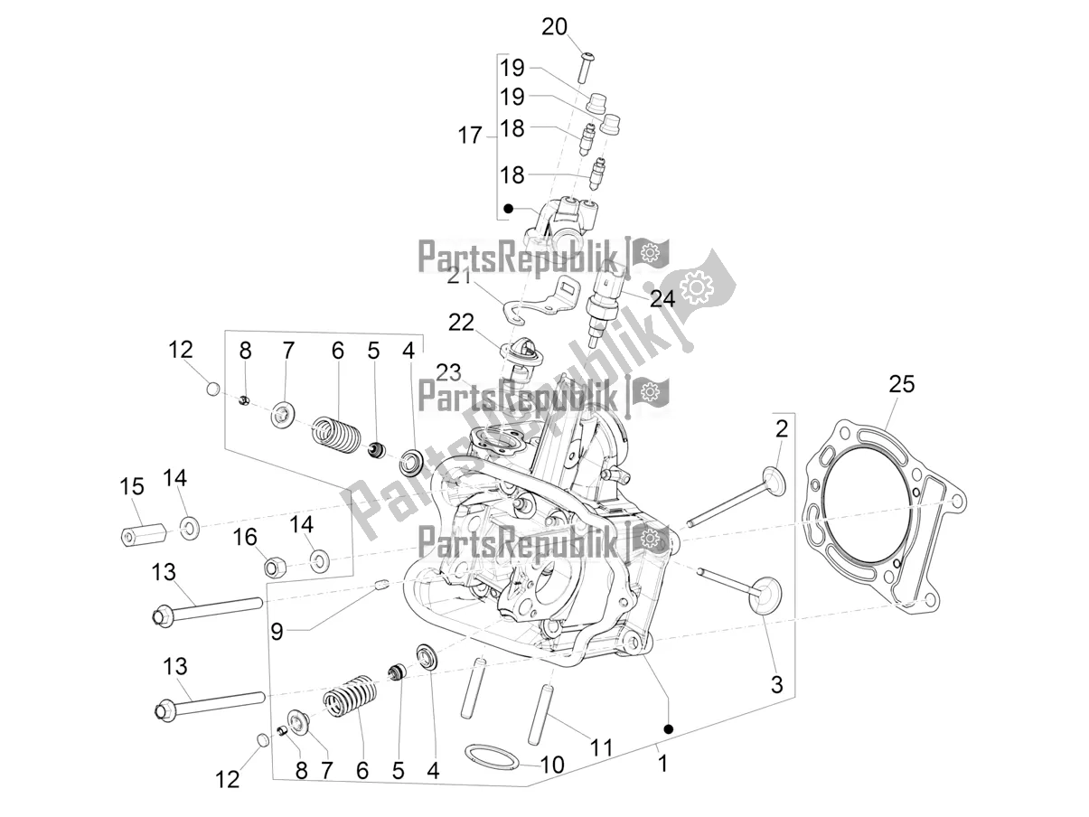 Todas las partes para Cylinder Head Unit - Valve de Piaggio Beverly 400 HPE ABS 2022