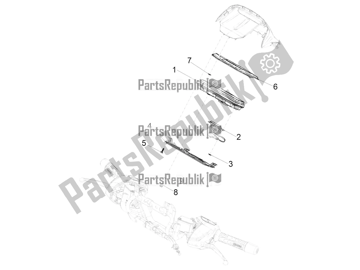 Todas las partes para Combinación De Medidor - Cruscotto de Piaggio Beverly 400 HPE ABS 2022