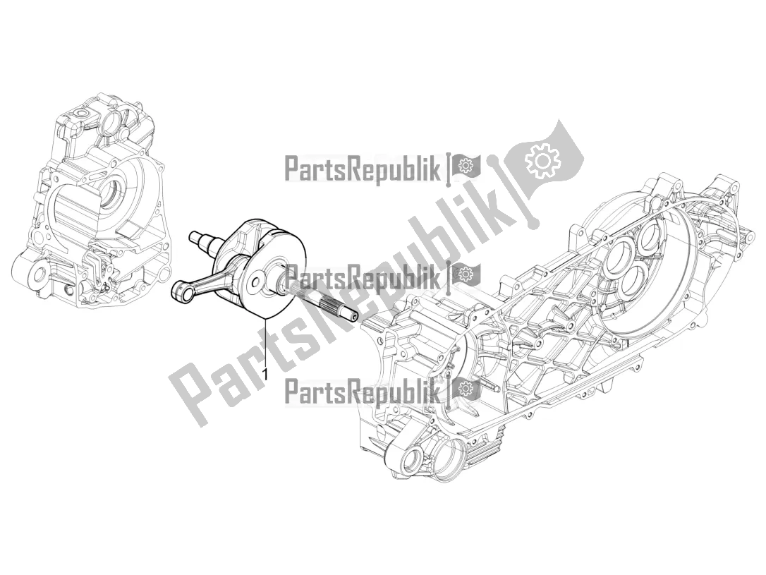 Todas las partes para Cigüeñal de Piaggio BV 350 4T 4V IE E4 ABS USA / CA 2017