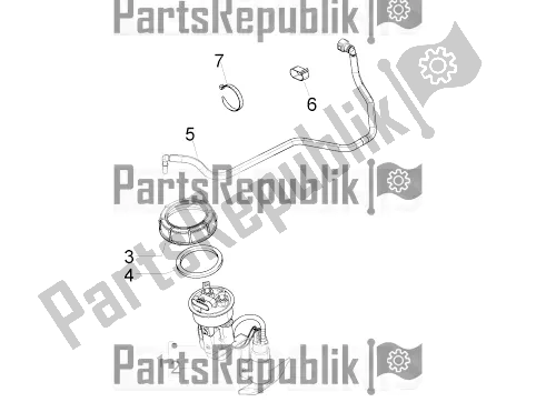 Toutes les pièces pour le Système D'alimentation du Piaggio BV 350 4T 4V IE E4 ABS USA / CA 2018