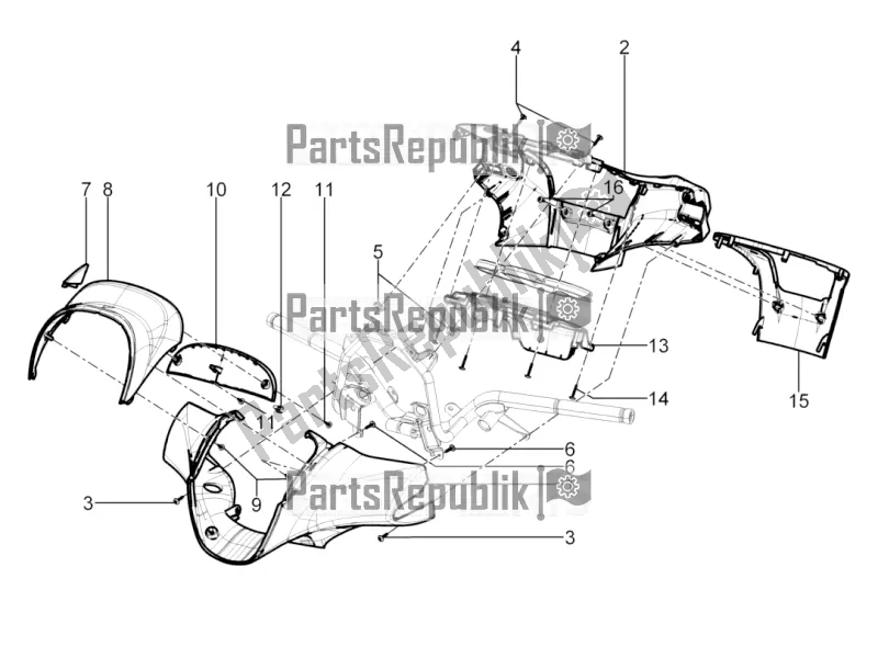 Tutte le parti per il Coperture Per Manubri del Piaggio BV 350 4T 4V IE E4 ABS USA / CA 2019