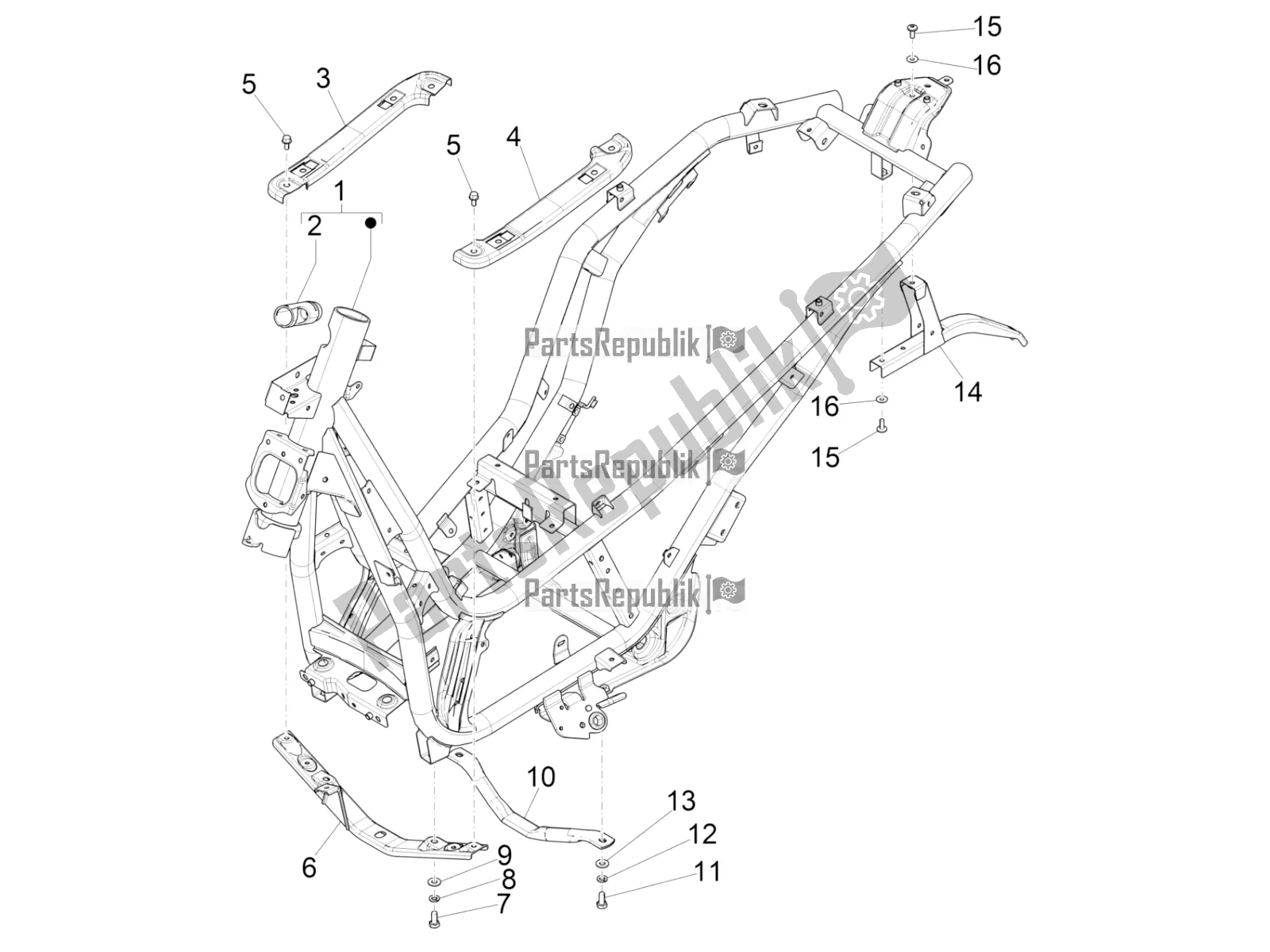 Toutes les pièces pour le Cadre / Carrosserie du Piaggio BV 350 IE ABS USA / CA 2020