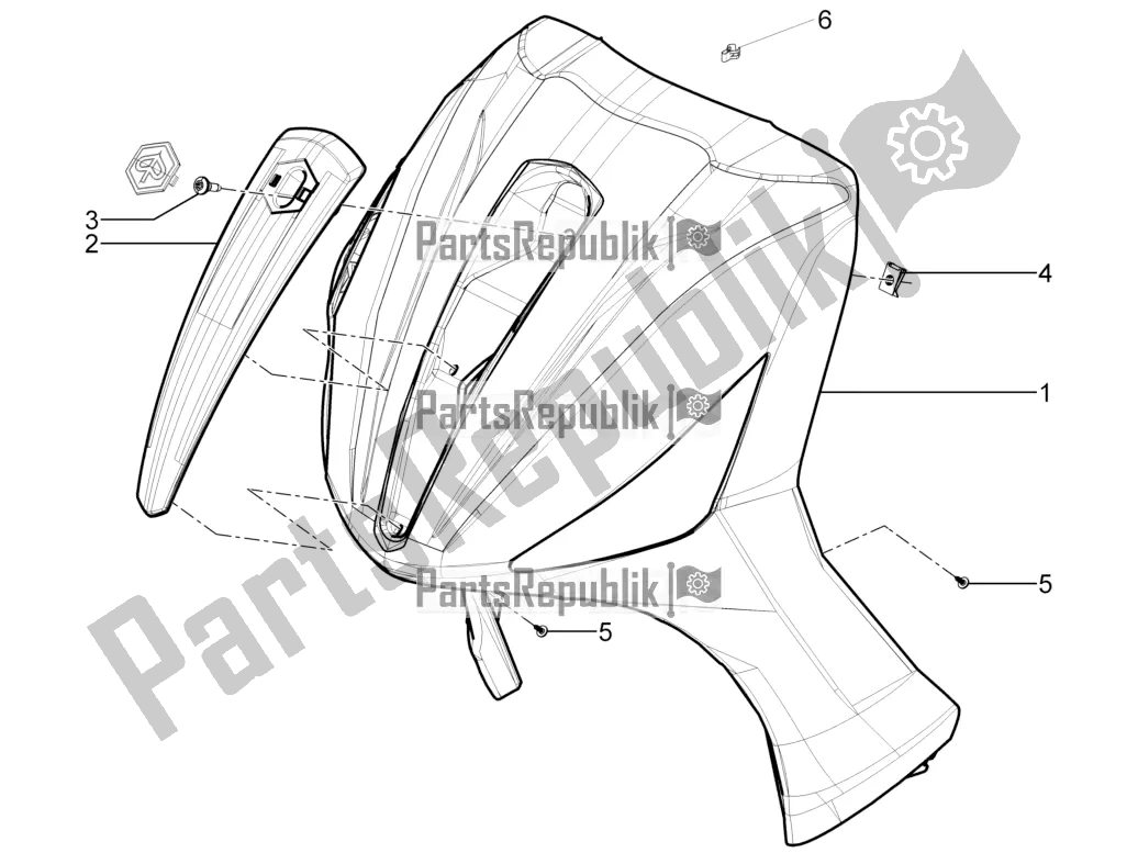 Todas las partes para Escudo Delantero de Piaggio BV 350 IE ABS USA / CA 2020