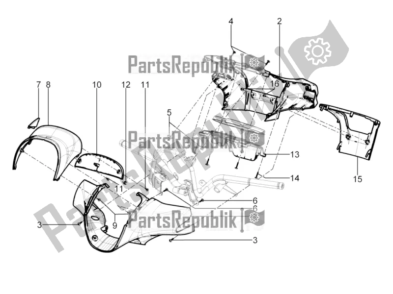 Todas las partes para Coberturas De Manillar de Piaggio BV 350 IE ABS USA / CA 2020