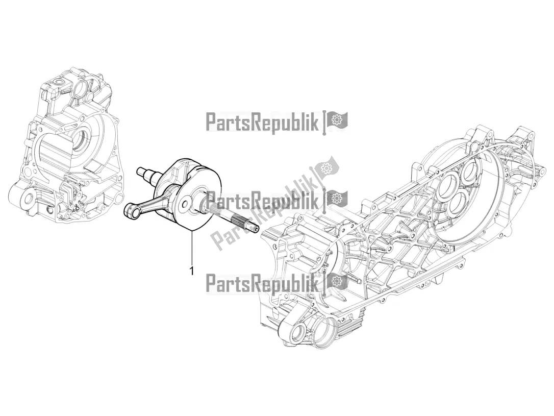 Tutte le parti per il Albero A Gomiti del Piaggio BV 350 IE ABS USA / CA 2021