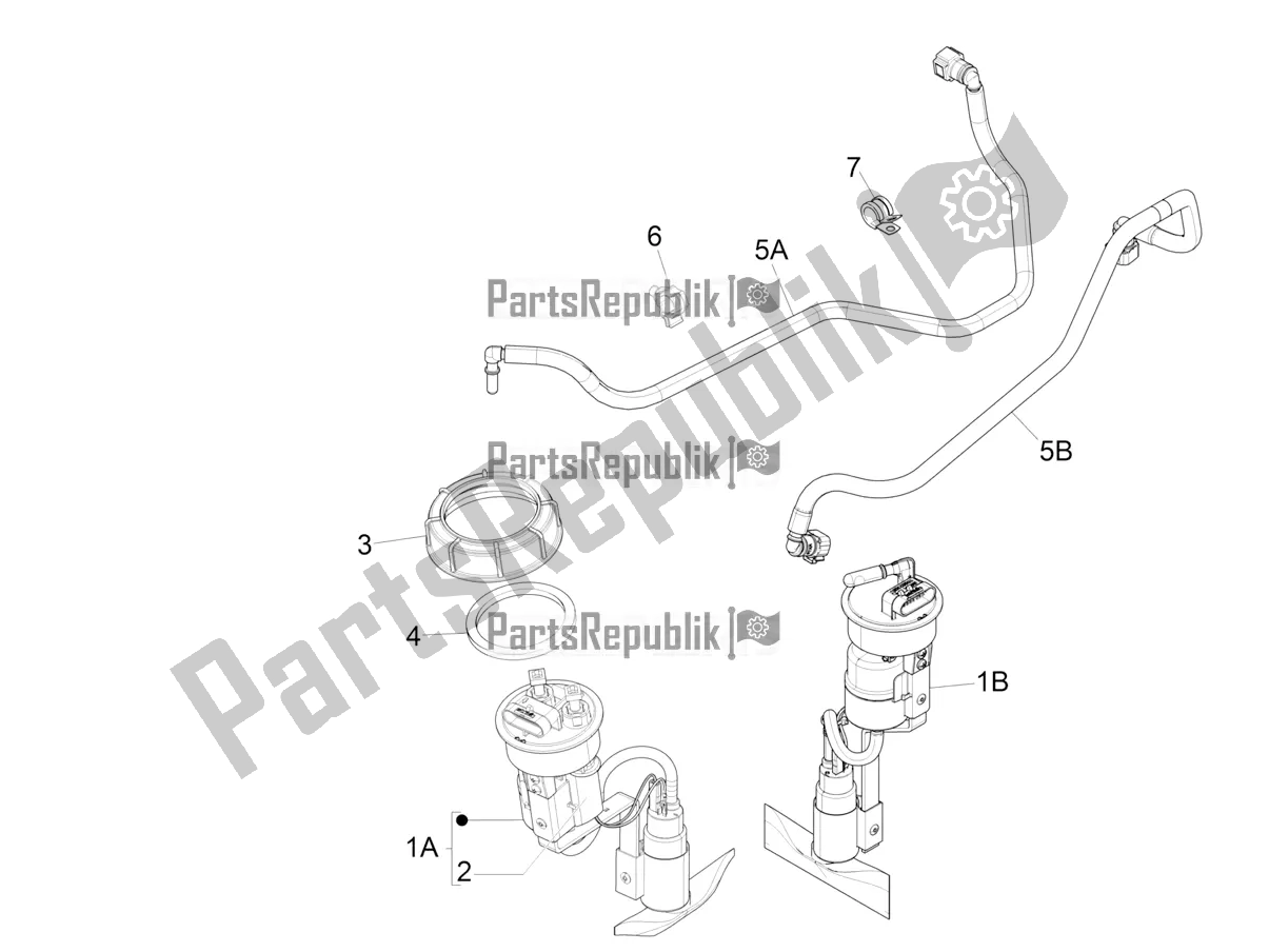 Tutte le parti per il Sistema Di Approvvigionamento del Piaggio BV 350 IE ABS USA / CA 2021