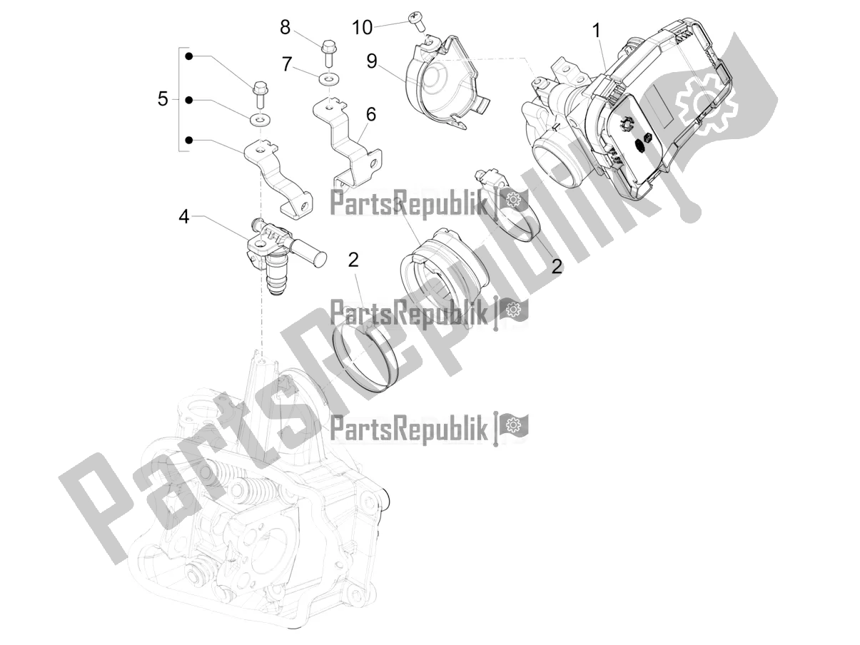 All parts for the Throttle Body - Injector - Induction Joint of the Piaggio BV 350 IE ABS USA / CA 2021