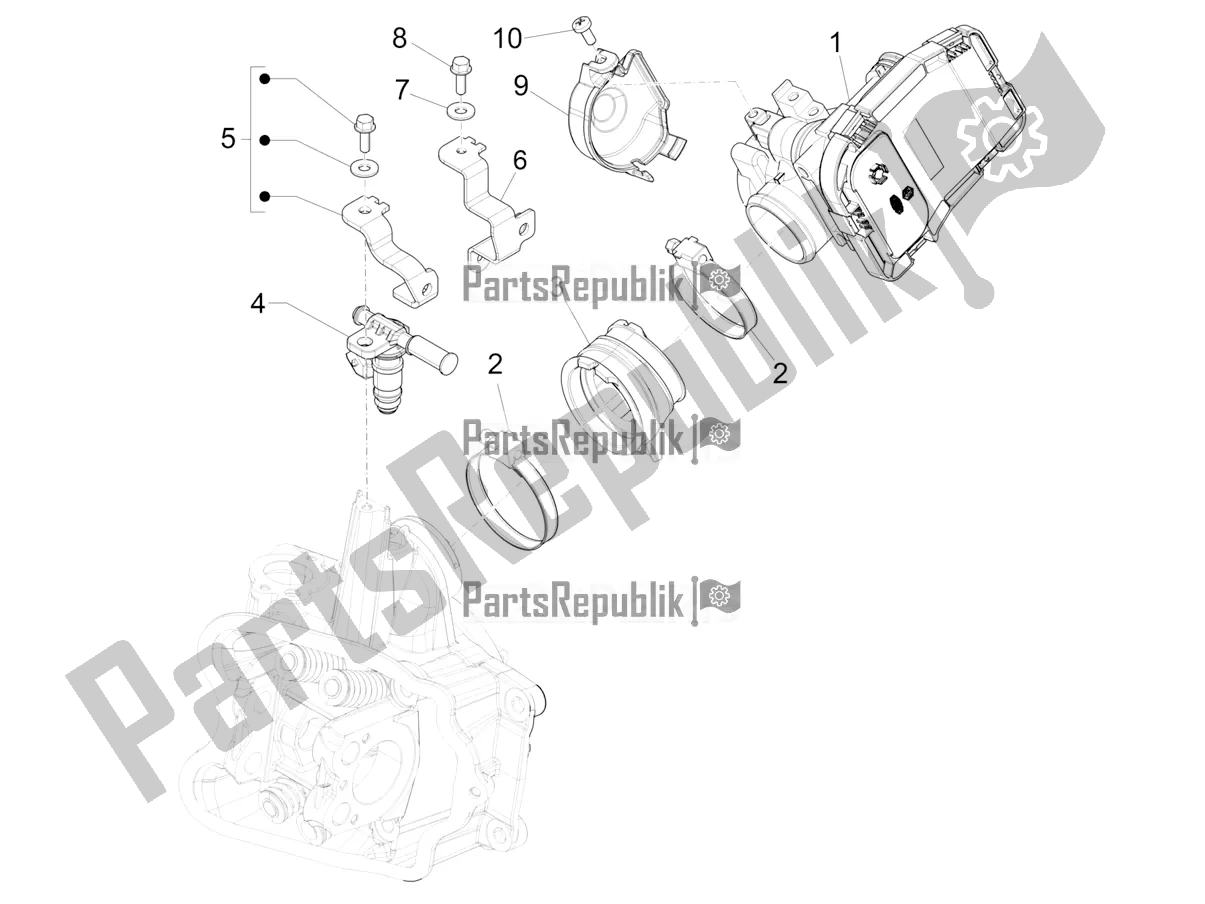 Todas las partes para Throttle Body - Injector - Induction Joint de Piaggio BV 350 IE ABS USA / CA 2022