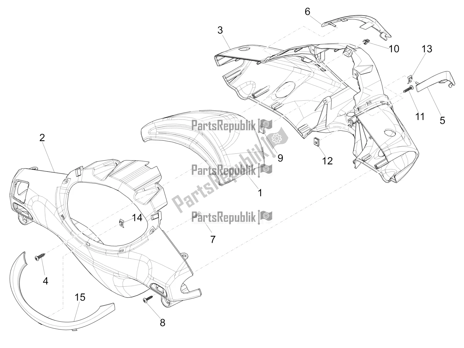 Wszystkie części do Pokrowce Na Kierownic? Piaggio FLY 150 3V IE 2016