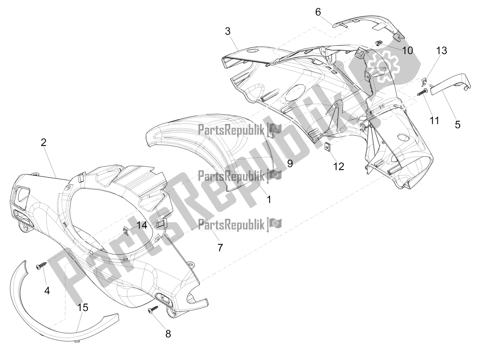 Toutes les pièces pour le Couvertures De Guidon du Piaggio FLY 150 3V IE 2018