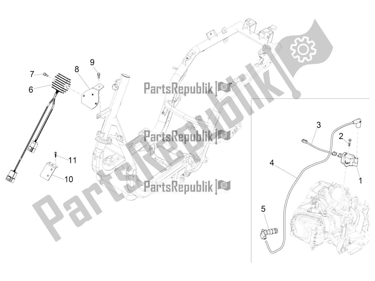 Todas las partes para Reguladores De Voltaje - Unidades De Control Electrónico (ecu) - H. T. Bobina de Piaggio FLY 150 3V IE 2019