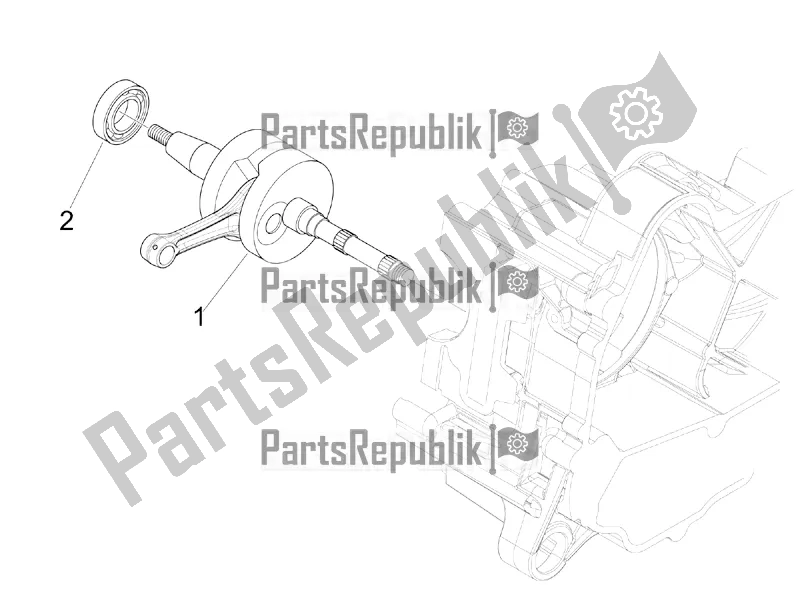 Todas as partes de Virabrequim do Piaggio FLY 50 4T 2V 2016
