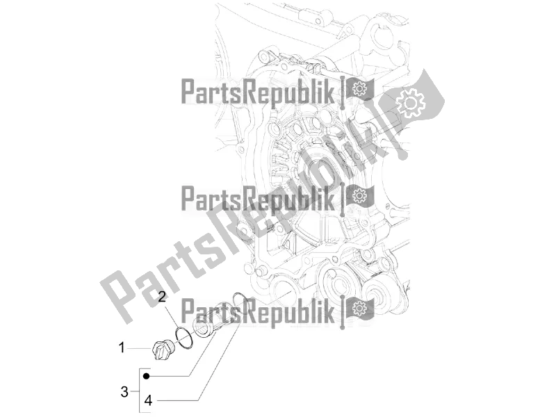 All parts for the Flywheel Magneto Cover - Oil Filter of the Piaggio FLY 50 4T 4V 2016