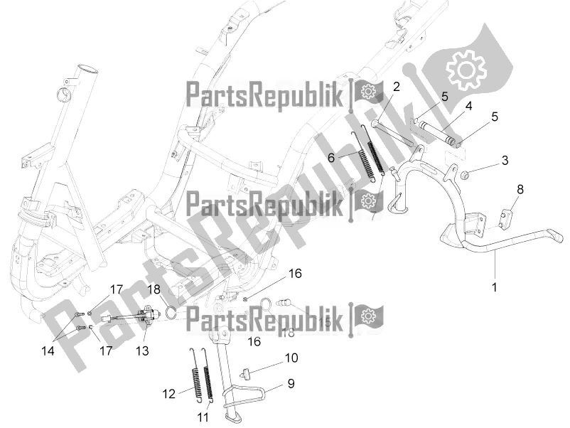 Toutes les pièces pour le Des Stands du Piaggio FLY 50 4T 4V 2016