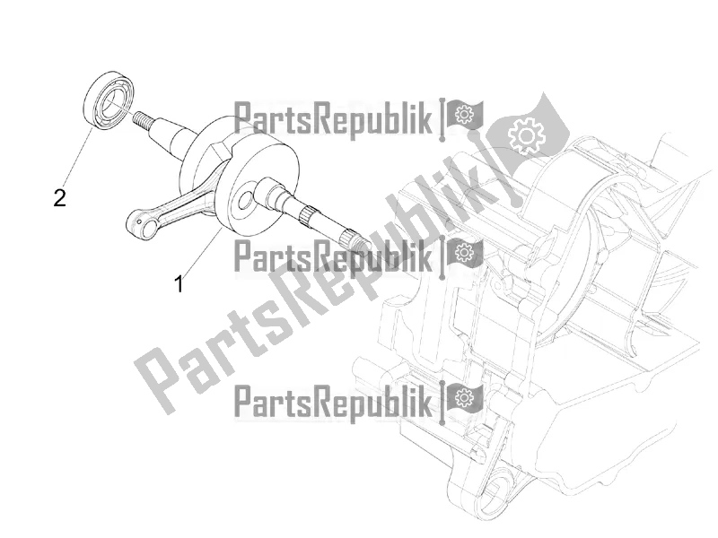 Toutes les pièces pour le Vilebrequin du Piaggio FLY 50 4T 4V 2018